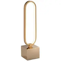 Schuller Valencia Tafellamp Colette, messing / goud, Woon-/ Eetkamer, Aluminium, Modern, tafellamp