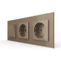Livolo | Goud | 2+SR+SR | Aan/Uit | Wipschakelaar met dubbele