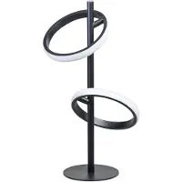 Eth Jaimy Tafellamp 2x led Ring 2700K 3 stap dimmer inc. Zwart 12w 495Lm