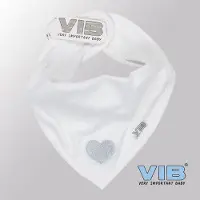 Vib - Bandana slab Luxe velours - Hartje (Wit) - Babykleertjes - Baby cadeau - zwangerschap aankondiging - geboorte cadeau
