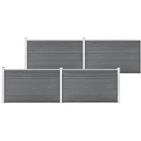 vidaXL Schutting 699x106 cm HKC grijs
