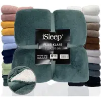 ISleep Plaid Klaas - Heerlijk Zacht - Fleece Deken - Extra Lang - 150x210 cm - Donker Groen
