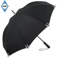 FARE Paraplu - Ø 105 cm - Automatisch openend - Winddicht - 3M Scotchlite reflecterend materiaal - Exclusief - Polyester/glasvezel/staal - Zwart