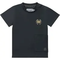 Dirkje T-shirt T-shirt ss blauw Jongens Katoen Ronde hals Effen - 86