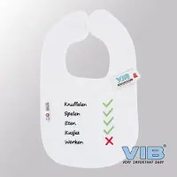 Vib - Slabbetje Luxe velours - To Do List (Wit) - Babykleertjes - Slabbetjes - zwangerschap aankondiging - baby aankondiging
