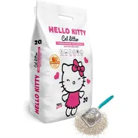 Hello Kitty 20LT FIJNKORRELIGE WITTE BENTONIET ORANJE GEURENDE KATTENBAKVULLING