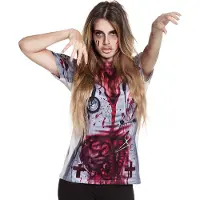 Boland shirt Horror Nurse dames polyester wit/rood
