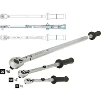 Hazet Momentsleutel - US-STANDAARD 6115-1CT - Draaimomentbereik min-max: 27.1 – 135.6 Nm - lbf min.-max.: 20 – 100 lbf.ft- Nauwkeurigheid: 3% - 3/8 inch (10 mm) vierkant massief - Lengte: 390 mm
