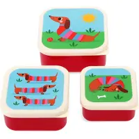 Rex London Snackdoosjes Sausage Dog/ Teckel van (3 stuks)