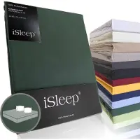 ISleep Perkal Kussenslopen (2 stuks) - 100% Perkal Katoen - 60x70 cm - Donker Groen