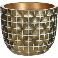 Ideas 4 Seasons Ideas4Seasons Bloempot/plantenpot ruit motief Hanoi - goud - D10 x H8 cm - voor binnen