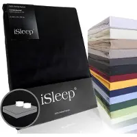 ISleep Perkal Kussenslopen (2 stuks) - 100% Perkal Katoen - 60x70 cm - Zwart
