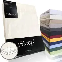 ISleep Perkal Kussenslopen (2 stuks) - 100% Perkal Katoen - 60x70 cm - Licht Beige