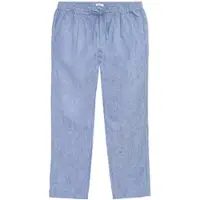 KnowledgeCotton Apparel Broek Men Fig Loose Linen Moonlight Blue-XS