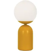 VIOKEF Tafellamp Erietta, geel / oranje, Woon-/ Eetkamer, Glas, Modern, Tafellamp