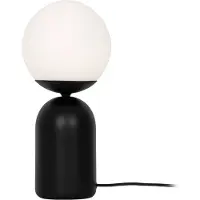 VIOKEF Tafellamp Erietta, zwart, Woon-/ Eetkamer, Glas, Modern, Tafellamp