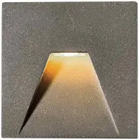 VIOKEF LED inbouw wandlamp Space, grijs, 10x10 cm Space, alu / grijs / zink, Beton, Modern, Wandlamp buiten