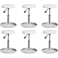 vidaXL Eetkamerstoelen 6 st kunstleer wit