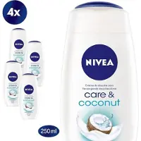 Nivea Care & Coconut Douchecreme - Douchegel - 4x 250ml