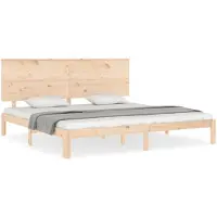 vidaXL Bedframe zonder matras massief grenenhout 200x200 cm