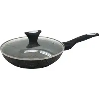 Klausberg 7041 - koekenpan met deksel - 28 cm - Marmer coating - Alle warmtebronnen