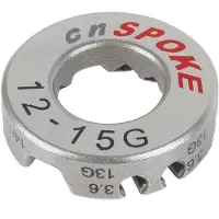 CnSPOKE Spoke Wrench Key Zilver 12-15