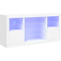 vidaXL Dressoir met LED-verlichting 142,5x37x67 cm wit
