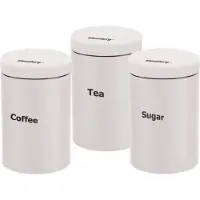 Klausberg 7545 - Voorraadpotten set - koffie, thee, suiker - Wit