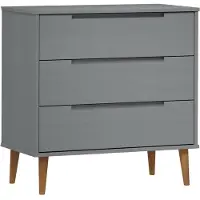 vidaXL Ladekast MOLDE 80x40x80 cm massief grenenhout grijs