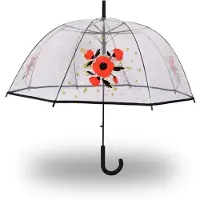 Merkloos Paraplu met Bloemendesign Lichtgewicht en Duurzaam Diameter 86cm Stormparaplu Automatische Paraplu