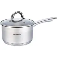 Klausberg 7132 - Steelpan met deksel - sauspan - 14 cm - 1 liter