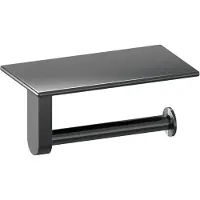 Brauer Edition Toiletrolhouder Met Planchet - Geborsteld Gunmetal PVD - RVS 304 - Accessoires, Toilet accessoires, Toiletrolhouders - 8720724514509