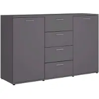 vidaXL Dressoir 120x35,5x75 cm bewerkt hout grijs