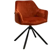NABER Rowa 1V, stoel, frame zwart, bekleding koper