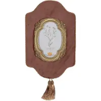Clayre & Eef Fotolijst 10x15 cm Roze Goudkleurig Kunststof Glas Wanddecoratie Rood Wanddecoratie