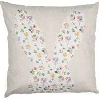 Clayre & Eef Kussenhoes 45x45 cm Beige Polyester Konijn Sierkussenhoes Beige Sierkussenhoes