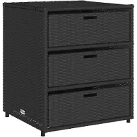 vidaXL Tuinkast 55x59x69 cm poly rattan zwart
