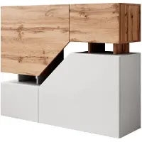 Meubella Dressoir Canberra - Eiken - Wit - 120 cm