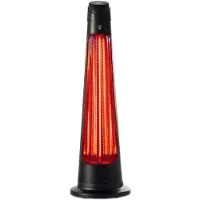 Nedis SmartLife Patio Verwarmer | Wi-Fi | 1200 W | 2 Warmte Standen | Zwenkfunctie | Omvalpreventie | IP24 | Zwart - HTPA21BKW