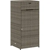 vidaXL Tuinkast 55x55x111 cm poly rattan grijs