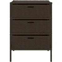 vidaXL Tuinkast 55x59x80 cm poly rattan bruin