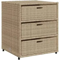 vidaXL Tuinkast 55x59x69 cm poly rattan beige