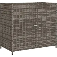 vidaXL Tuinkast 83x45x76 cm poly rattan grijs