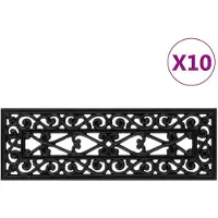 vidaXL Trapmatten 10 st 25x75 cm rubber
