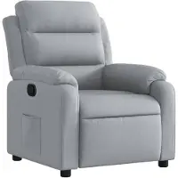 vidaXL Fauteuil verstelbaar stof lichtgrijs