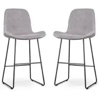 Nolon Nino-fé barkruk rib warm zwart onderstel 75 cm set van 2