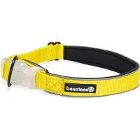 Beeztees Safety Gear Parina - Hondenhalsband - Nylon - Geel - 45-50x2,5 cm