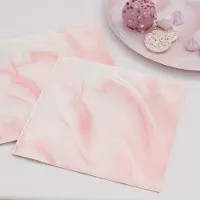 Ginger Ray - Servetten - Marble Roze - 16 stuks