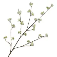 Silk-ka Kunstbloem-Zijden Bloem Dille Tak Crème Lime Groen 115 cm