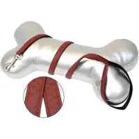 Croci My Lord Hondenlijn / Hondenriem - Eco leder-Nylon - Bordeaux - Breedte: 20 mm - Lengte: 120 cm